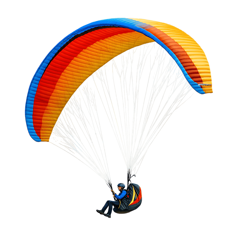 Paraglider flying